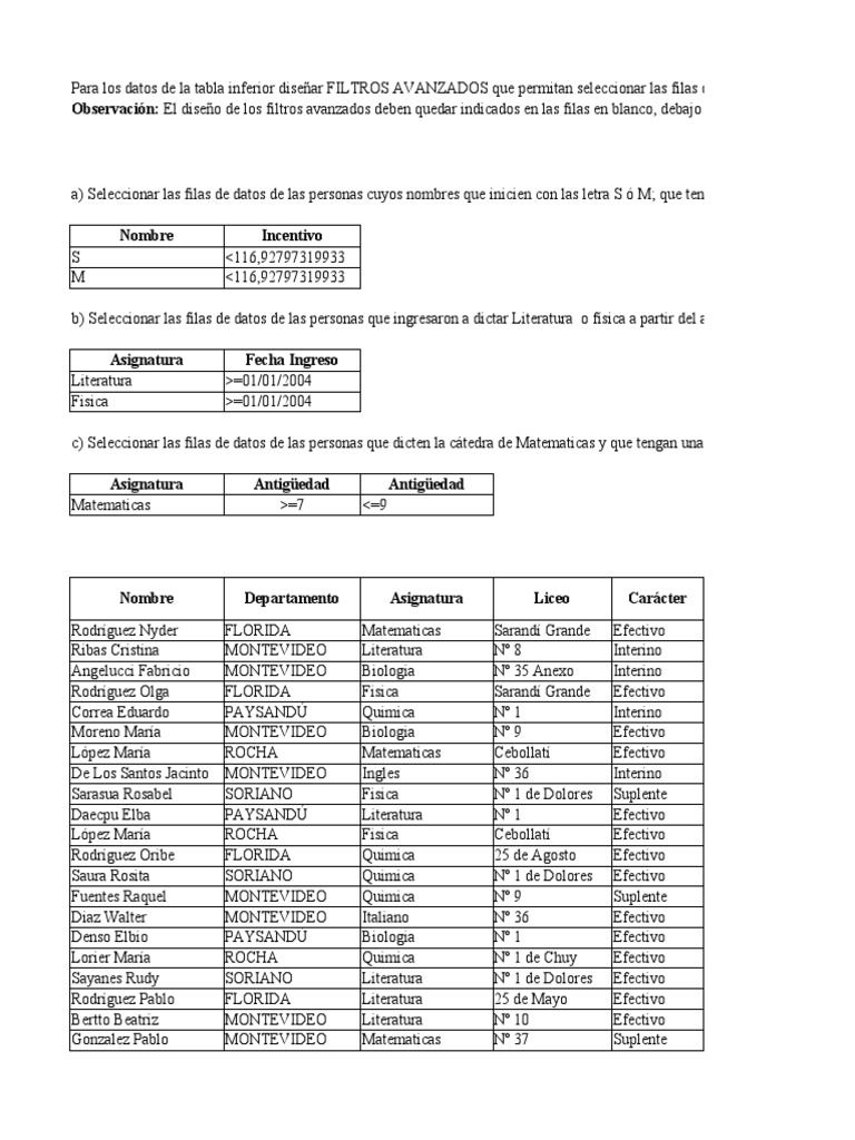 Ejercicios Excel 3 Parte 1 Pdf