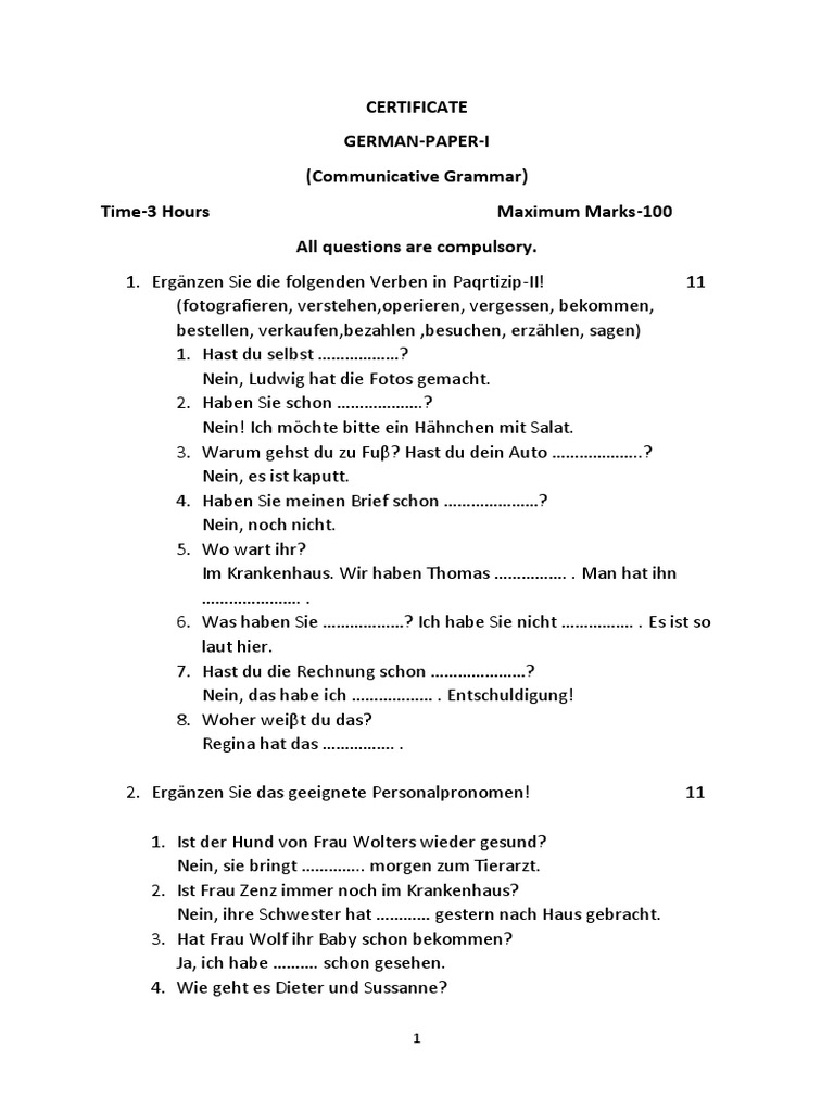 Certificate Paper I 2021 Pdf