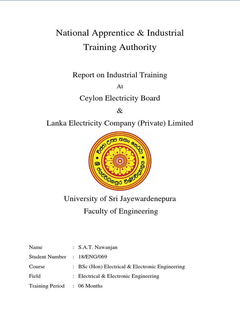 Industrial Training Report PDF Electrical Substation Electric Power Distribution