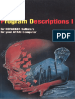 Hofacker Software Program Descriptions