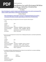 International Business Law and Its Environment 9th Edition Schaffer Agusti Dhooge Test Bank