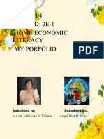 E T.L.E 104 BTVTED: 2E-1 Home Economic Literacy My Porfolio: Submitted To Submitted by