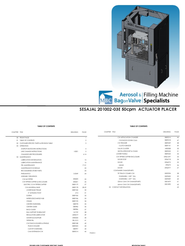 Manual Rev-0 Sesajal 201002-03e - Actuator Placer | PDF | Lubricant ...