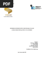 INFORME DE INTERVENCIÓN COMUNITARIA EN SALUD (Autoguardado)