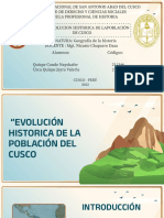 Evolucion Historica de La Poblacion Del Cusco