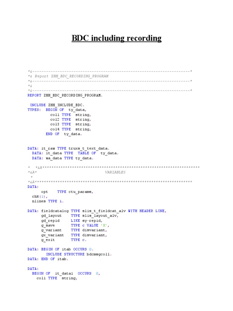 BDC Including Recording | PDF | Computing | Computer Programming