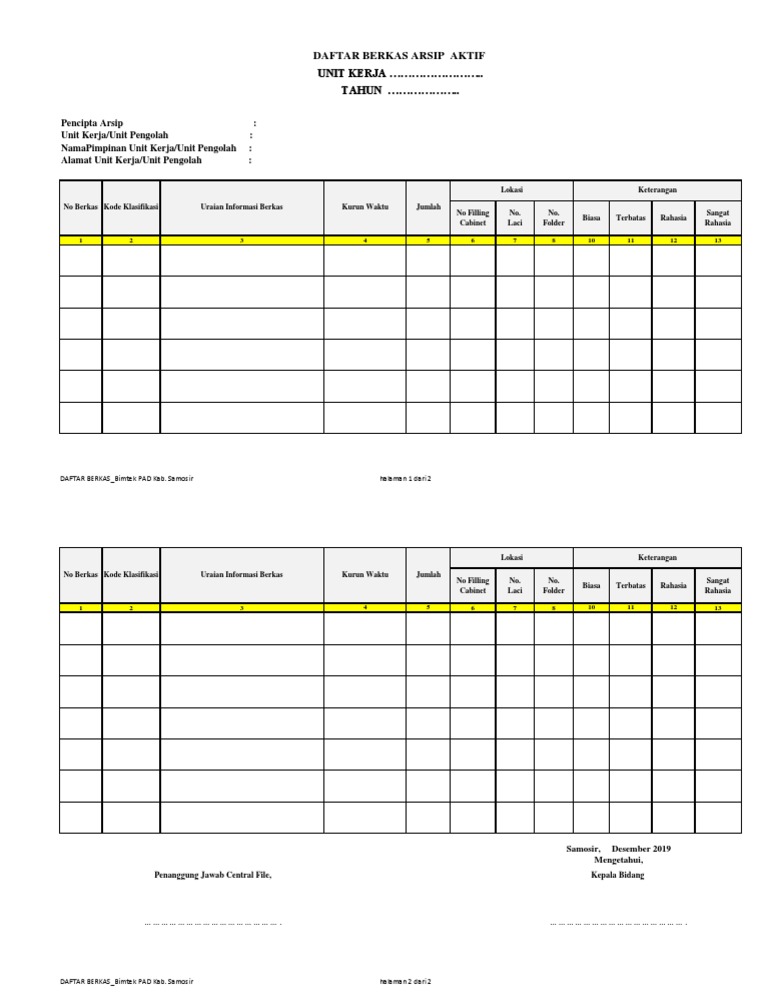 Daftar Berkas | PDF