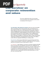 Lou Gerstner On Corporate Reinvention and Values