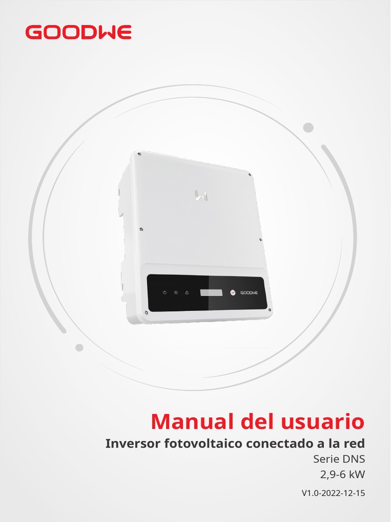 Goodwe - User Manual | PDF | Ingenieria Eléctrica | Conector eléctrico