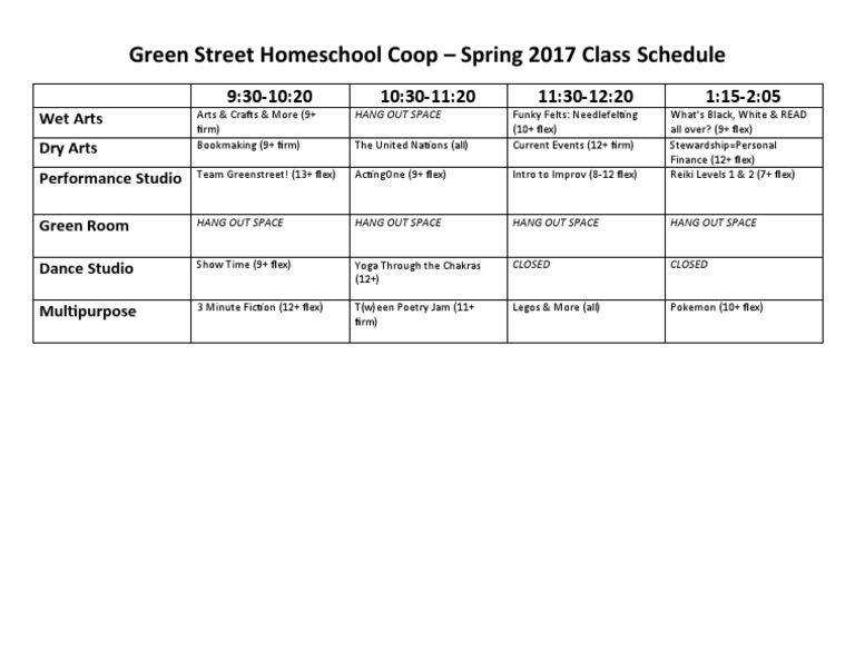 Homeschool Schedule Template 14 | PDF | Teaching Methods & Materials