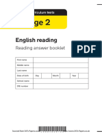 ks2 English 2023 Reading Answer Booklet