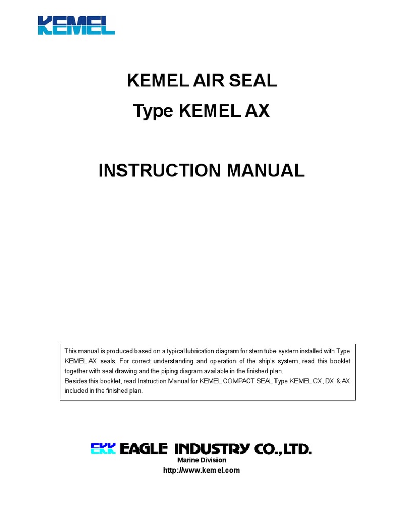 KEMEL AX Air Seal Instruction Manual | PDF | Technology & Engineering