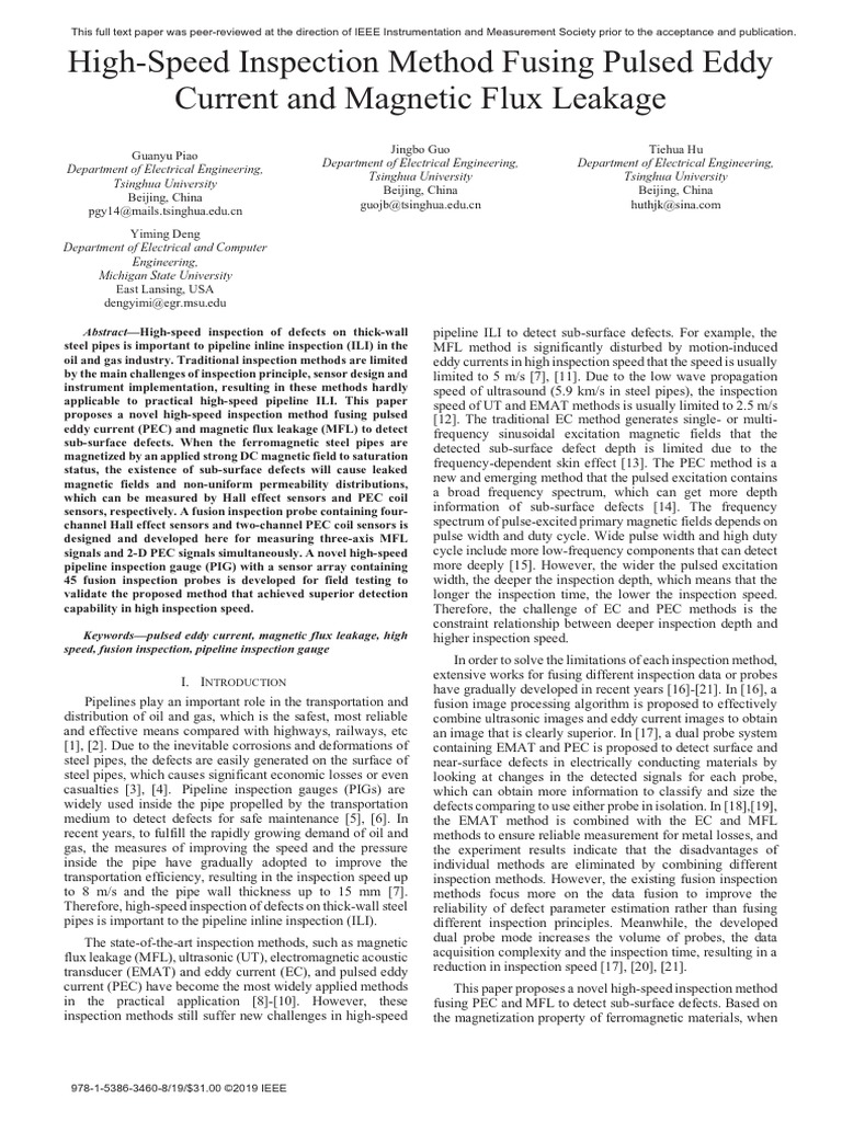 Pulsed Eddy Current Inspection Techniques | PDF | Materials Science ...