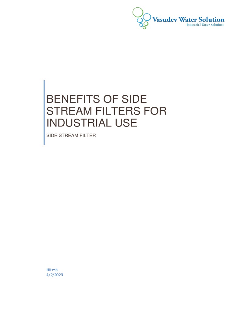 Stream Filters For Industrial Use PDF
