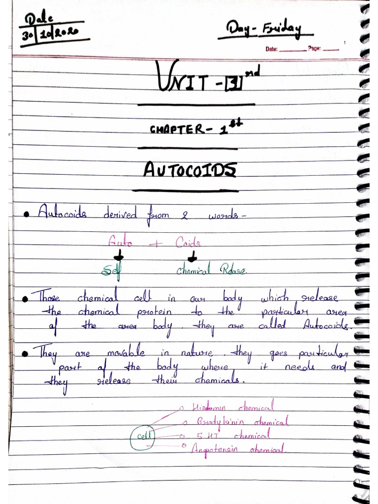 Pharmacology LL UNIT 3rd KCL Notes rj4dmd | PDF