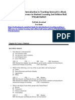 Introduction To Teaching Interactive Ebook Making A Difference in Student Learning 2nd Edition Hall Test Bank