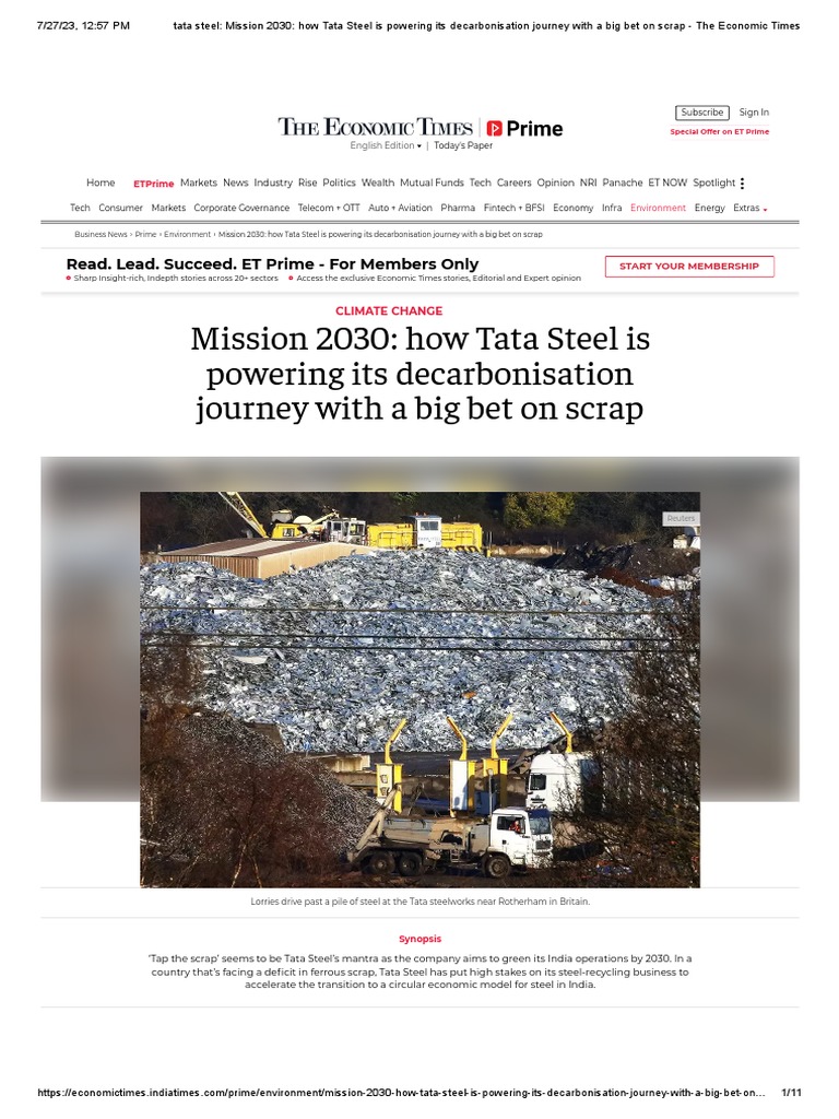 Tata Steel - Mission 2030 - How Tata Steel Is Powering Its ...