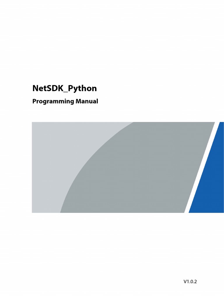 NetSDK - Python - Programming Manual - V1.0.2 | PDF | Library ...