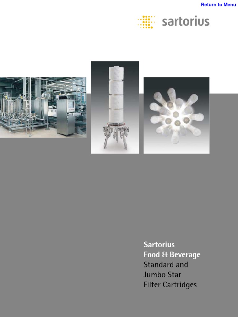 8.3.1 Sartorius Standard and Jumbo Star Filter Cartridges | PDF