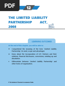 Limited Liability Partnership Act 2008 Notes