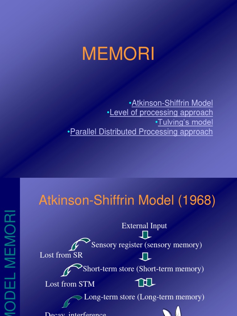 Memori: Model dan Proses Penyimpanan | PDF | Memory | Working Memory