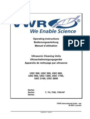 VWR® USC, Bains de nettoyage à ultrasons