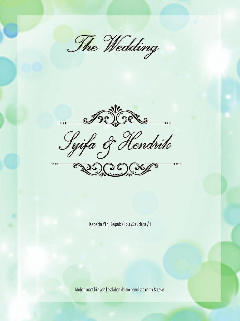Undangan Pernikahan | PDF