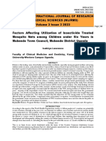 Factors Affecting Utilization of Insecticide Treated Mosquito Nets Among Children Under Six Years in Mubende Town Council, Mubende District Uganda