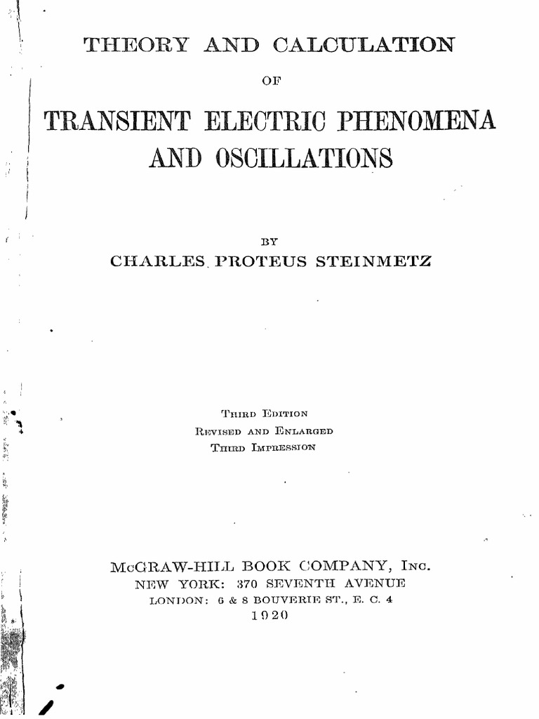 2. Theory and Calculation of Transient Electric Phenomena and ...