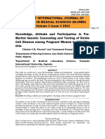 Knowledge, Attitude and Participation in Pre-Marital Genetic Counseling and Testing of Sickle