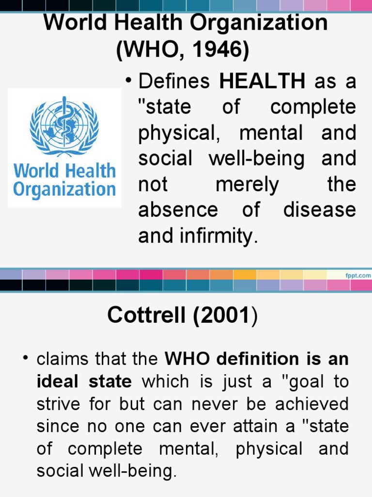 Understanding Health: WHO Definition Explained | PDF | Self-Improvement ...
