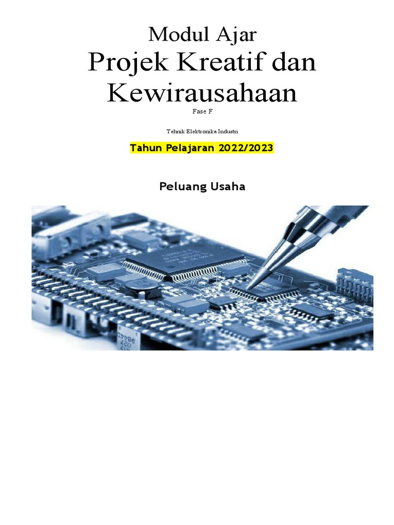 Modul Ajar Projek Kreatif Dan Kewirausahaan Peluang Usaha | PDF