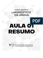 AULA 01 RESUMO - Diagnóstico da Lingua