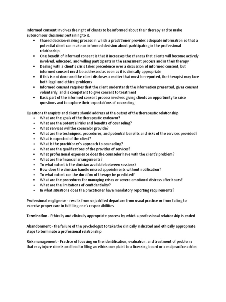 Client Rights in Counseling Explained | PDF | Counseling Psychology ...