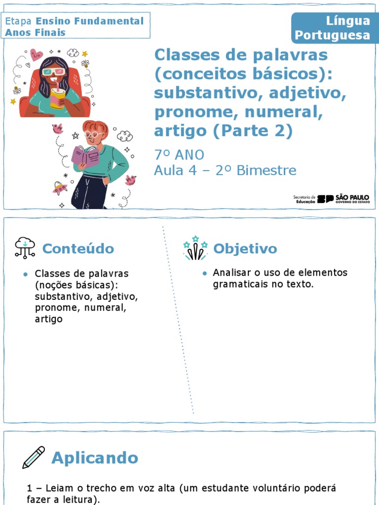 Aula 4 Pdf Pronome Substantivo