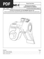 Repair Parts Sheet Hydraulic Torque Wrench Models S25000X and S25000PX