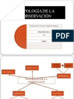 Tipologã-A de La Observaciã"n