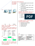 Sinif Madde Ve Hal Deği̇şi̇m Test