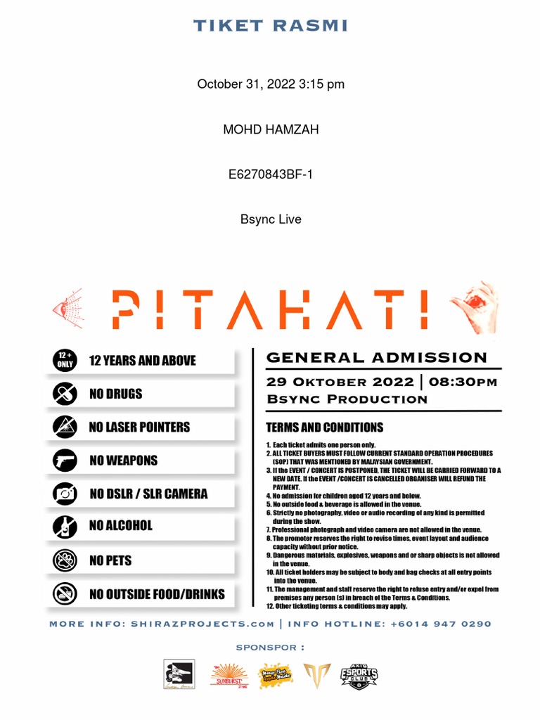Typical Concert Ticket PDF