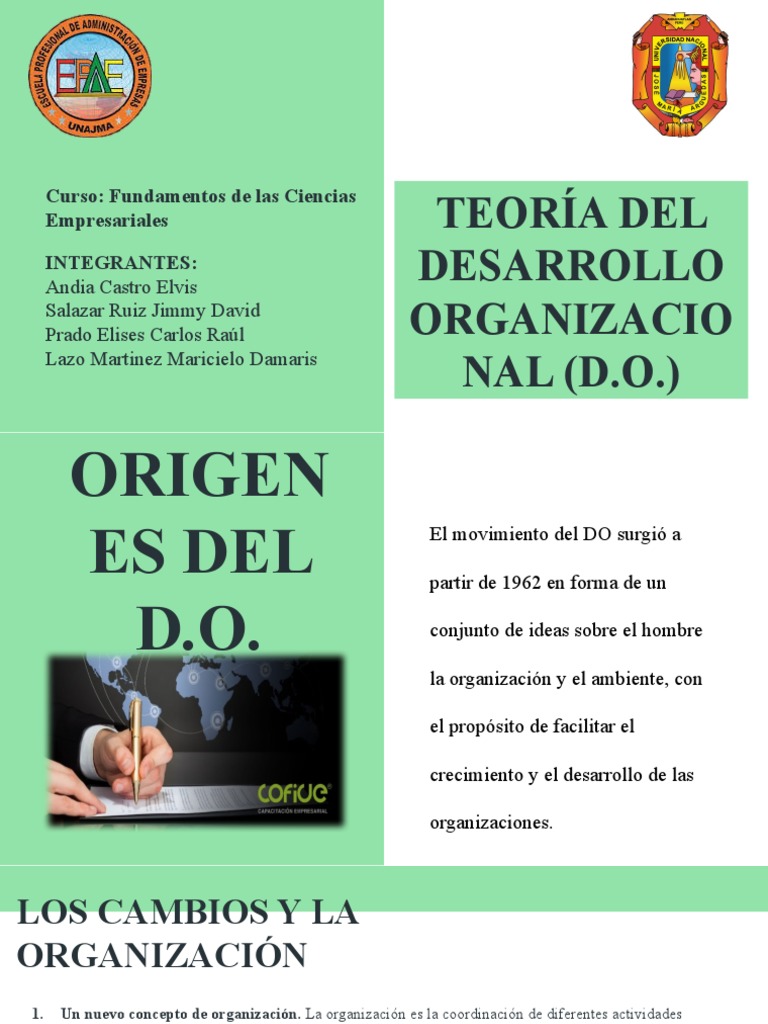 Teoría Del Desarrollo Organizacional | PDF | Business | Calidad (comercial)
