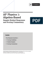 2022 AP Student Samples and Commentary - AP Physics 1 FRQ 1