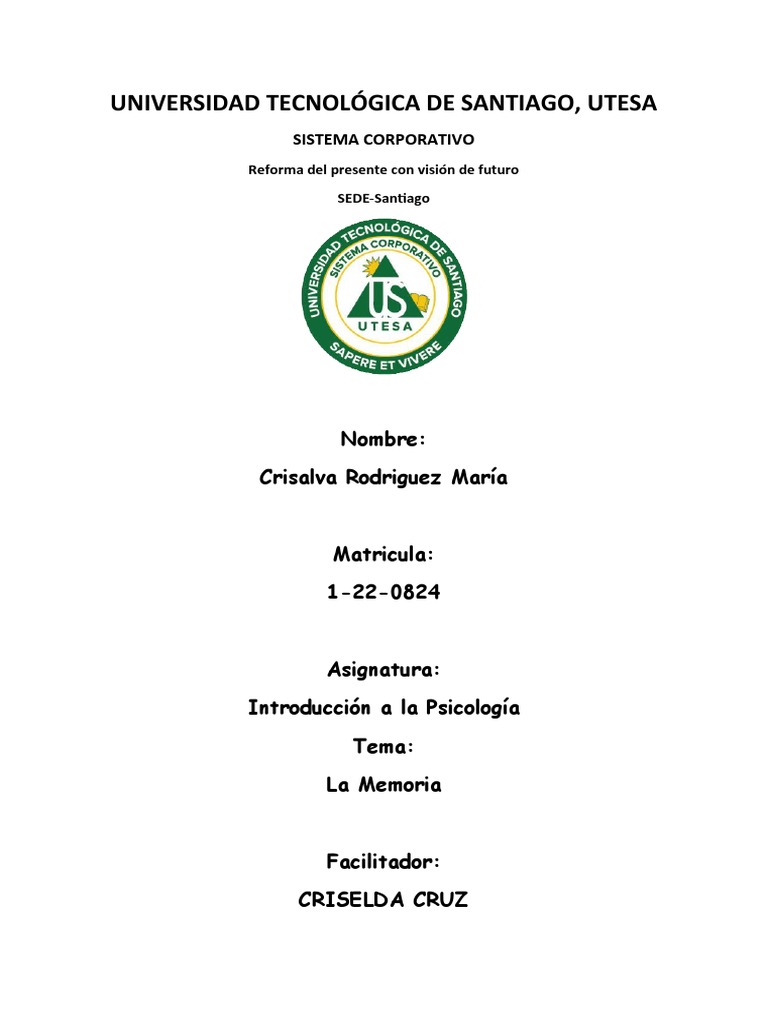 La Memoria Pdf Memoria Recuperar Memoria