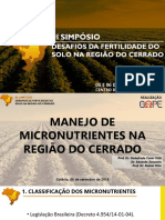 Manejo de Micronutrientes Na Região Do Cerrado - Prof Godofredo Vitti
