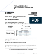 2019 TJC H2 Chem Prelim P1 QP