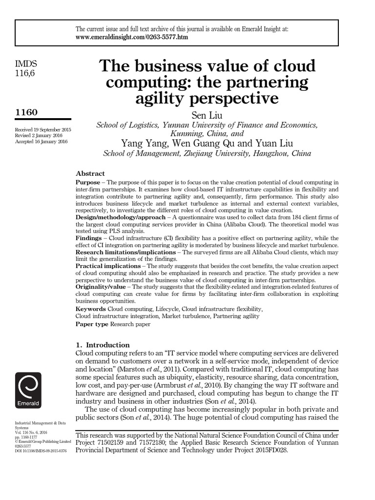 The Business Value Of Cloud Computing Pdf