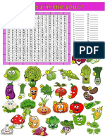 30 Vegetables Wordsearch