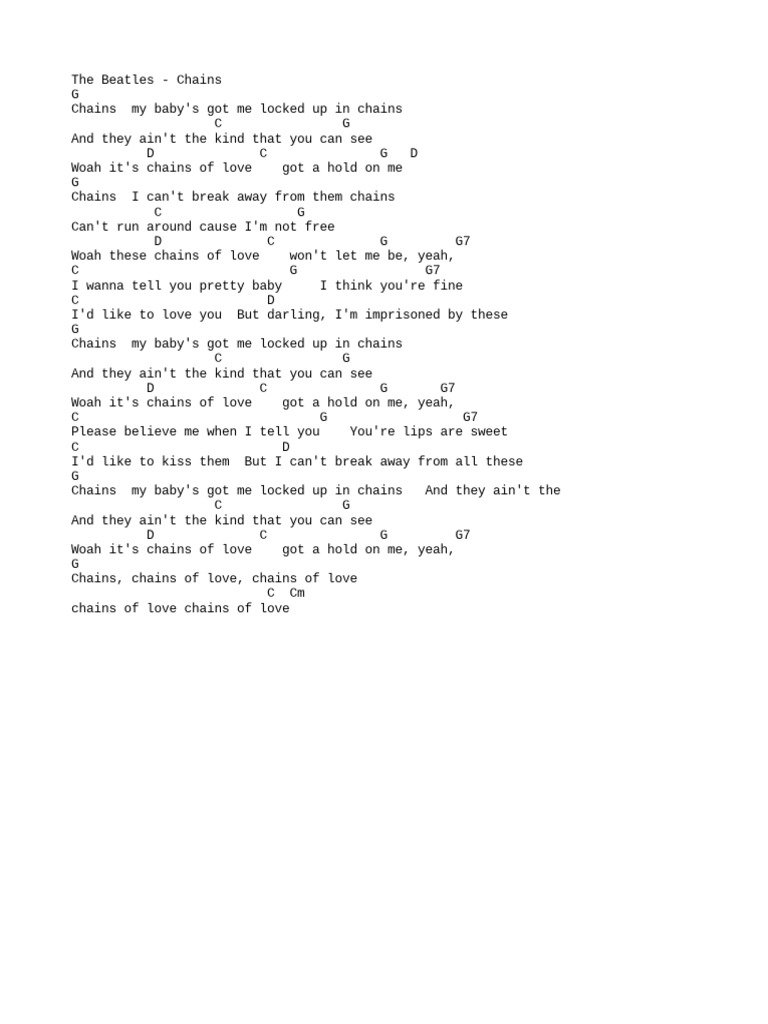 Beatles Chains PDF