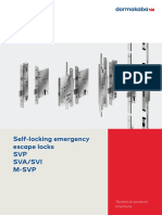 Dormakaba Emergency Escape Locks SVP Sva Svi M SVP Technical Folder en PDF