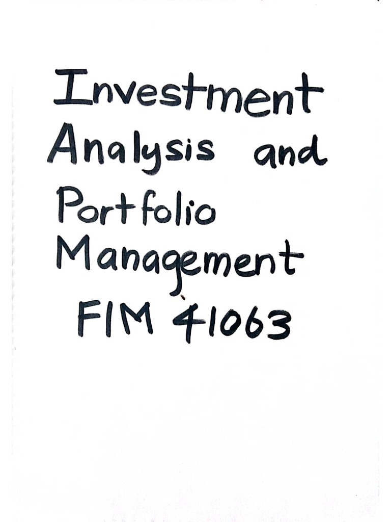 Investment Portfolio PDF