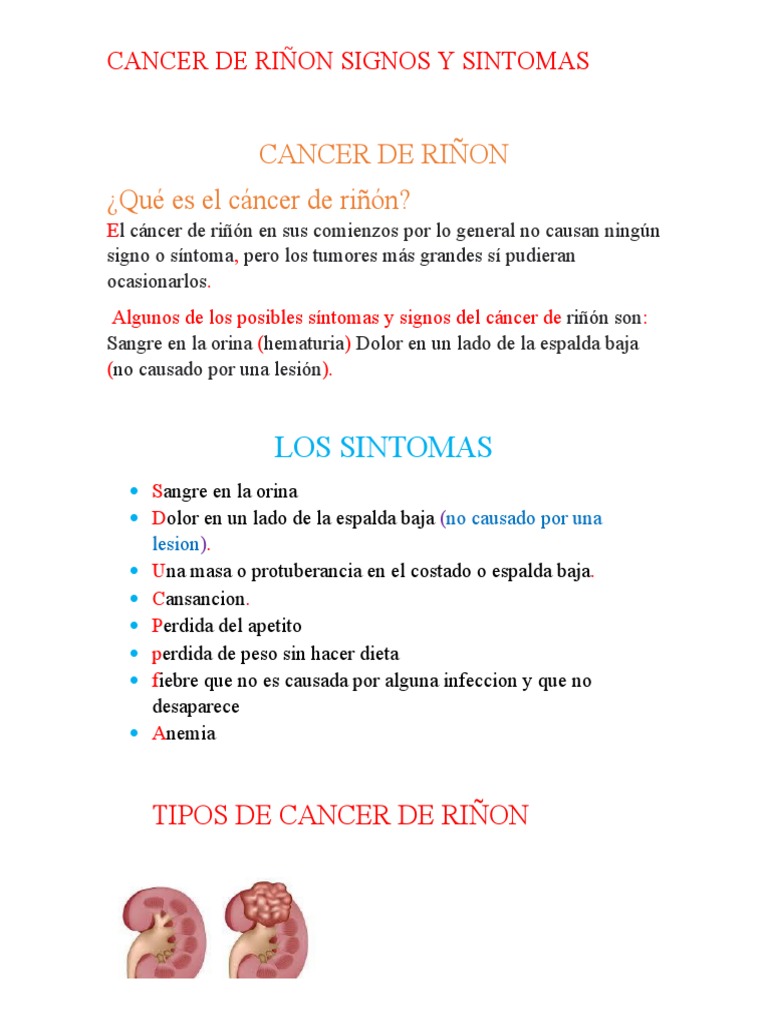 Signos y síntomas del cáncer de riñón | PDF | Ciencia y matemáticas